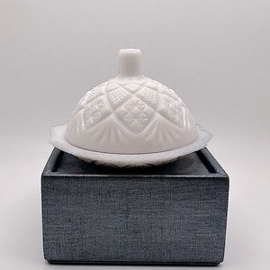 Depression Glass Butter Dish